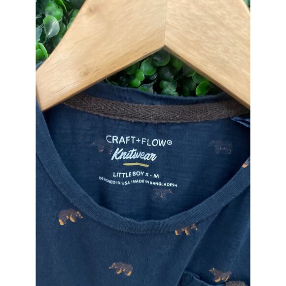 Craft + Flow Knitwear, Kids Bear T shirt Size 5 - Picture 3 of 4